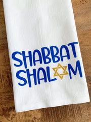 Shabbat Shalom Tea Towel