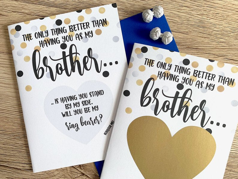 Brother Ring Bearer Scratch Off Proposal Card