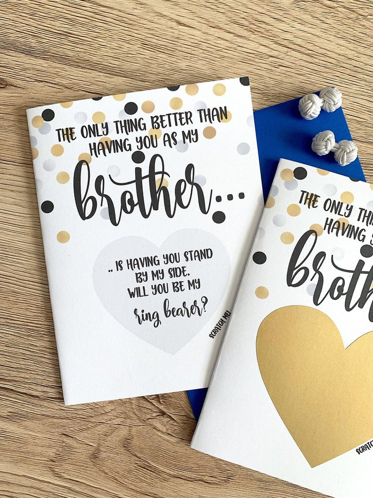 Brother Ring Bearer Scratch Off Proposal Card