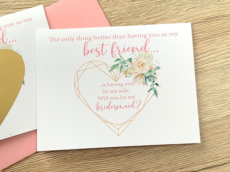 Pink Bridesmaid Proposal for Best Friend