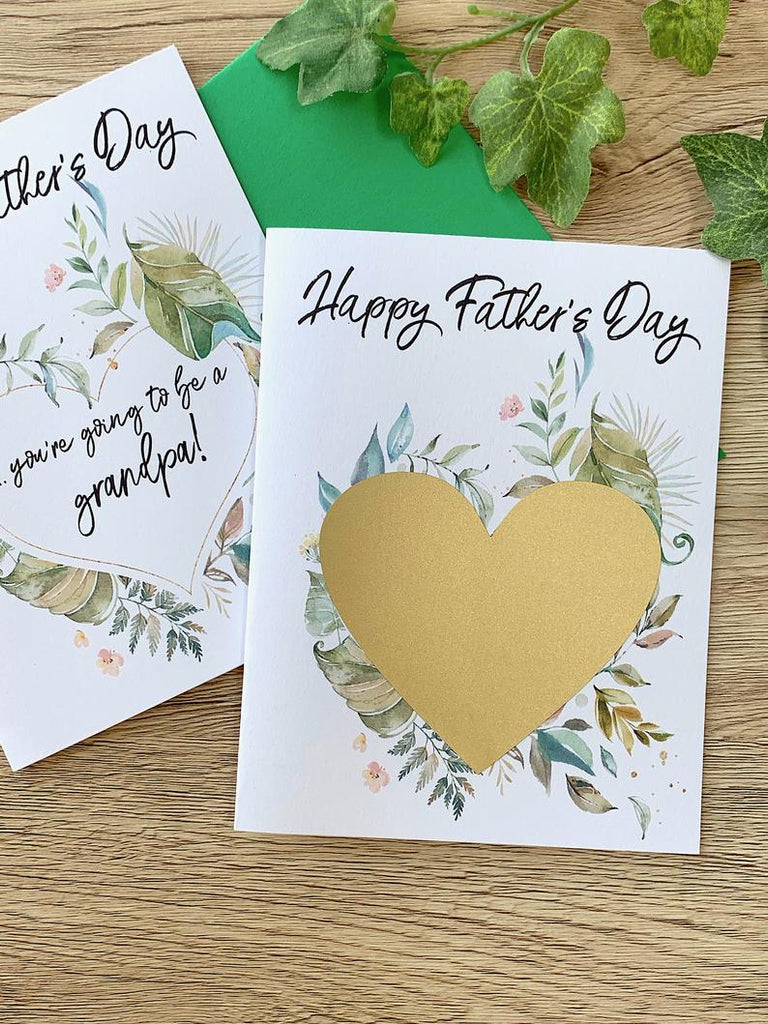 Happy Father's Day Scratch Off Pregnancy Reveal for Dad