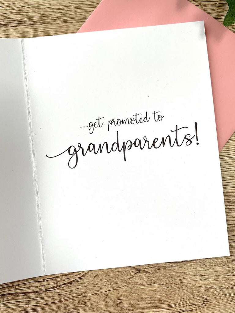Only the Best Parents Get Promoted to Grandparents Card Foliage