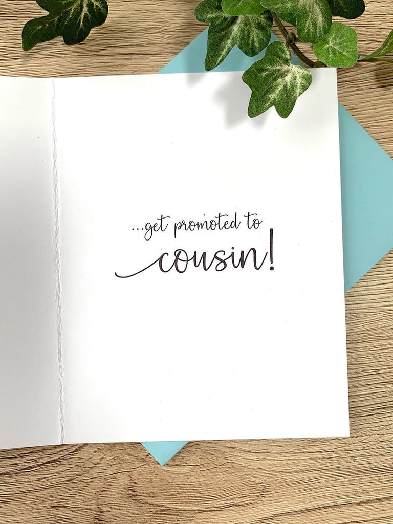 New Cousin Baby Reveal to Nephew Card