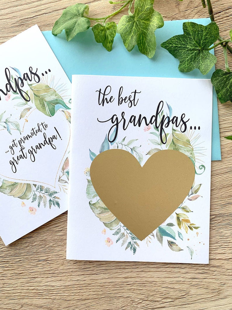 Rustic Pregnancy Scratch Off Card for Grandpa to Great Grandpa