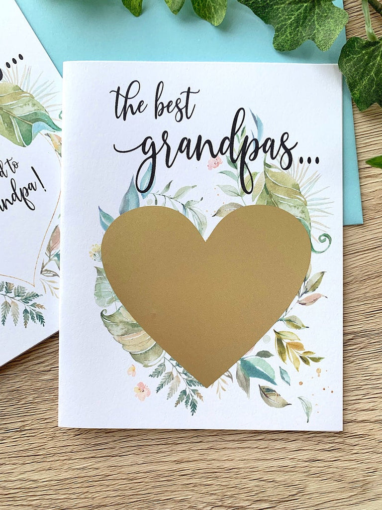 Rustic Pregnancy Scratch Off Card for Grandpa to Great Grandpa