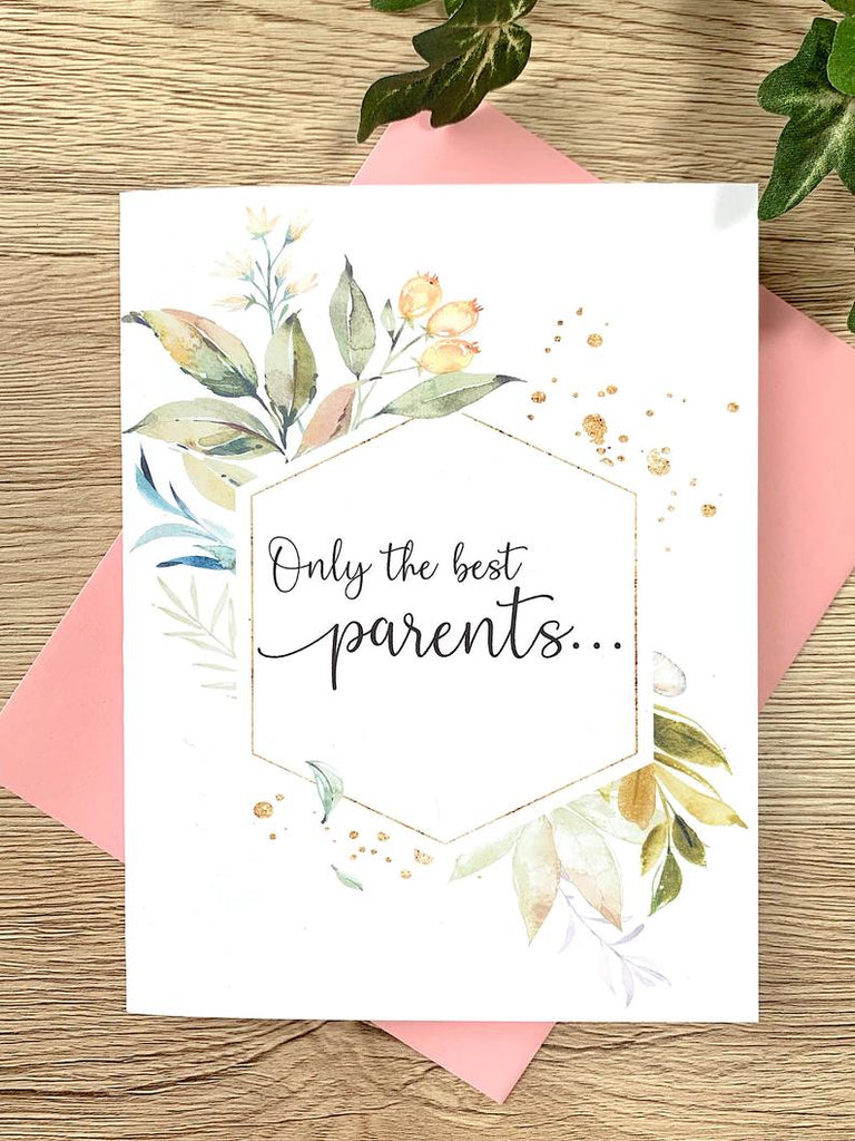 Only the Best Parents Get Promoted to Grandparents Card Foliage