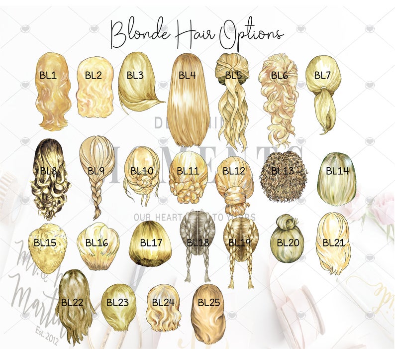 blonde hair options for custom portraits
