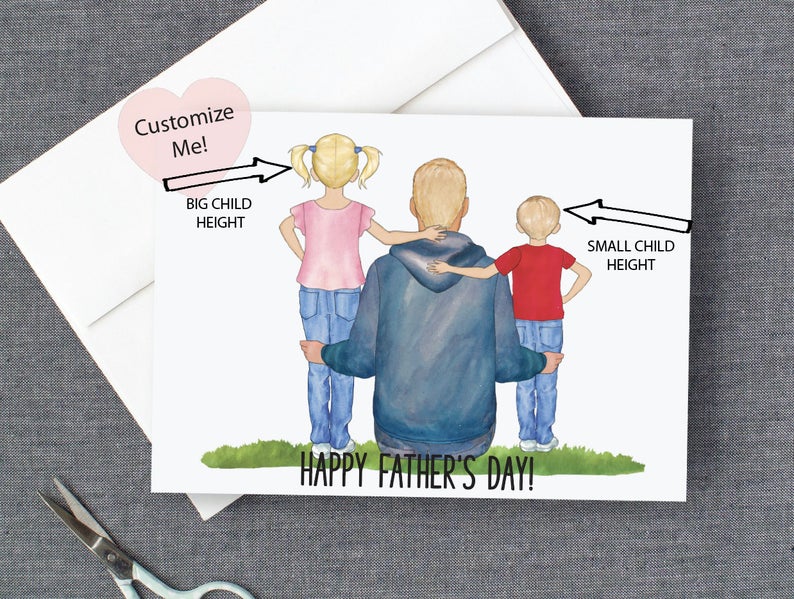 fathers day card from two kids