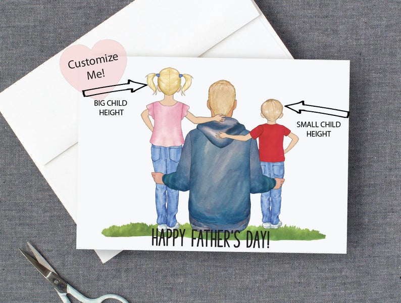 customized Father's Day Card from Two Kids – Designing Moments