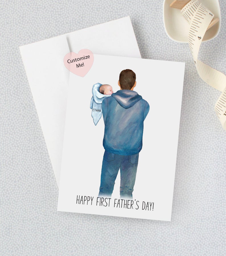 first fathers day card with son