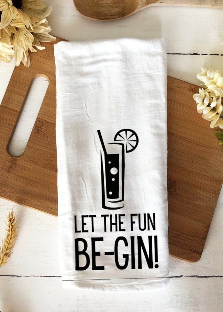 For gin enthusiasts - Let the fun be-gin! Bar towel