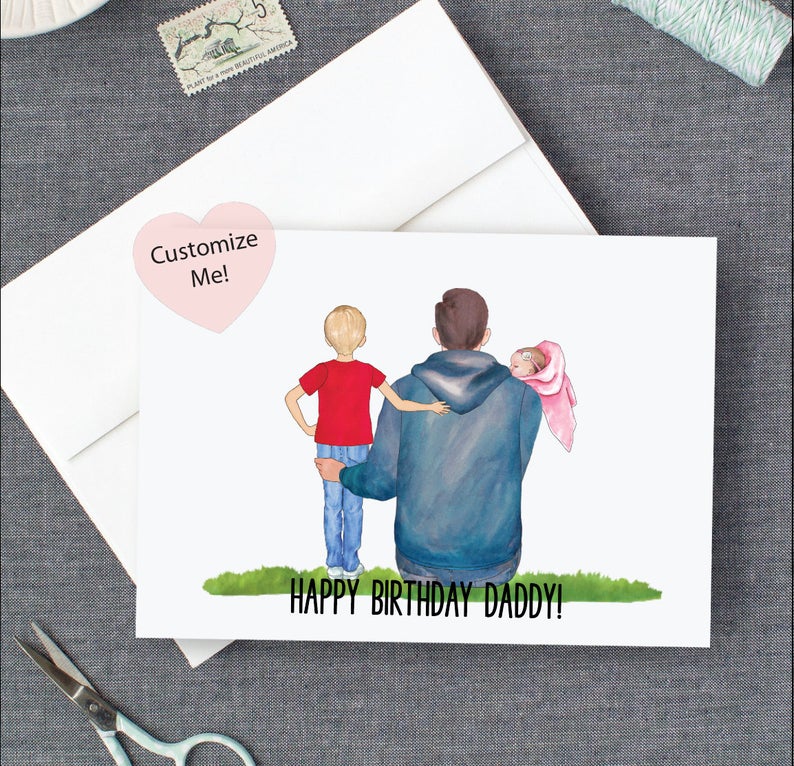 Happy Birthday Dad! Custom Birthday Card from Child
