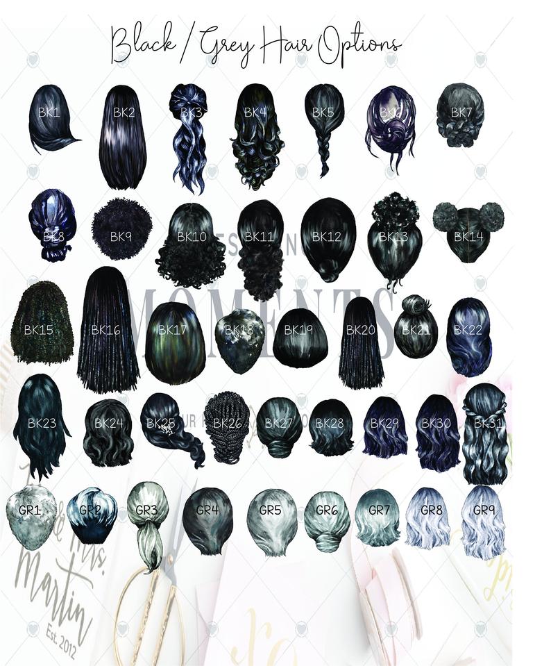 black hair customization 