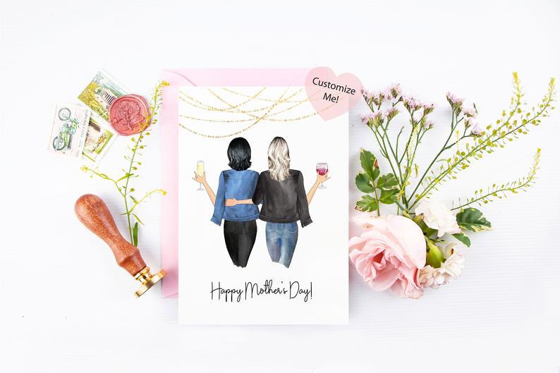 funny personalized mothers day card