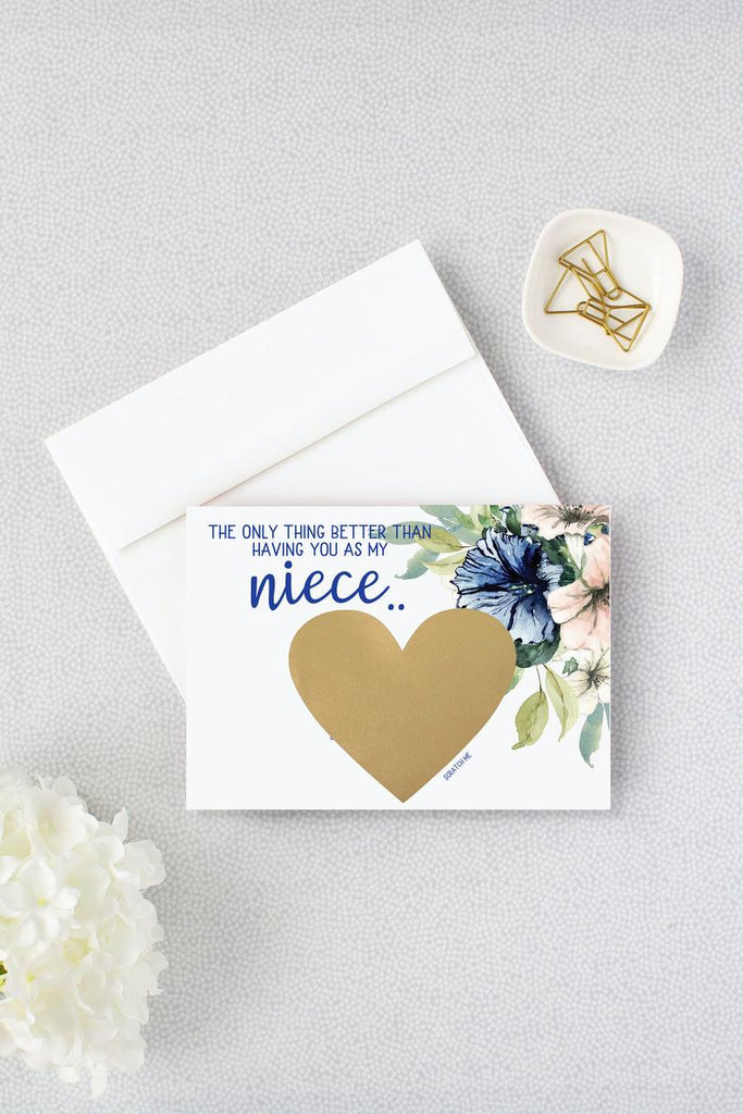 Floral Bridesmaid Scratch Off Proposal for Niece