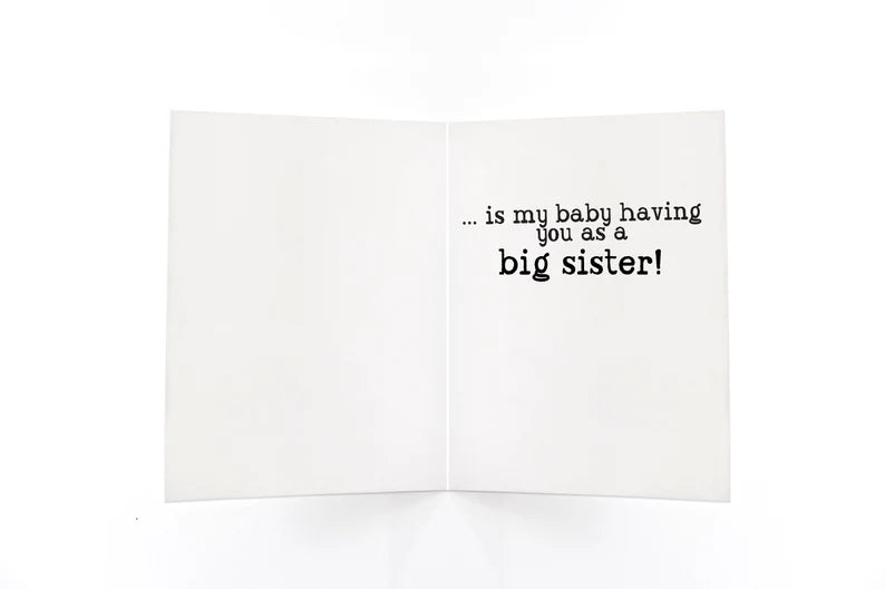big sister card reveal