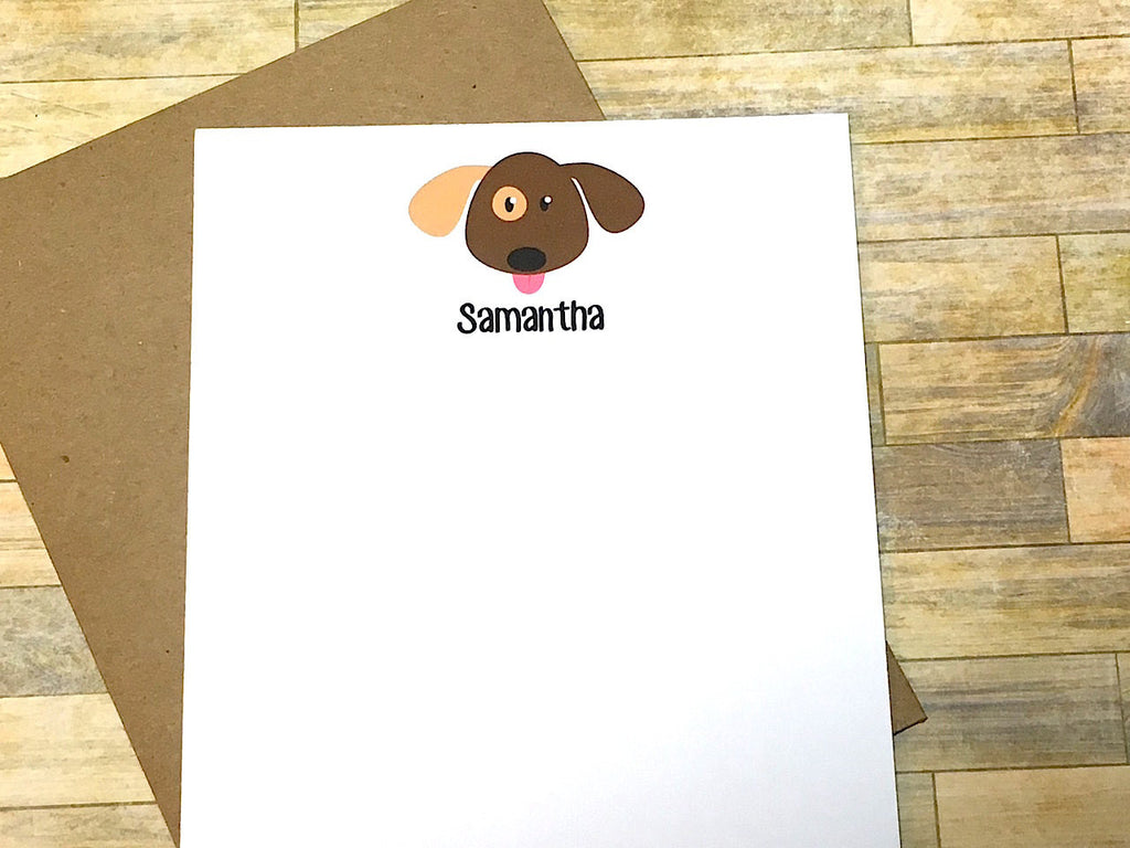 Puppy Dog Personalized Note Cards