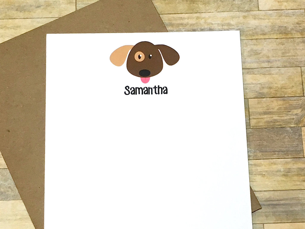 Puppy Dog Personalized Note Cards