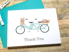 Tandem Bicycle Thank You Cards