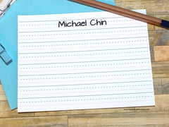 Lined Paper Personalized Note Cards for Kids