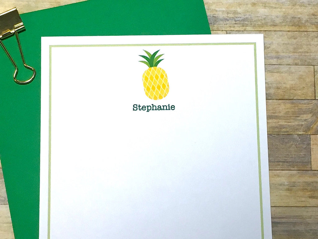 Pineapple Personalized Flat Cards
