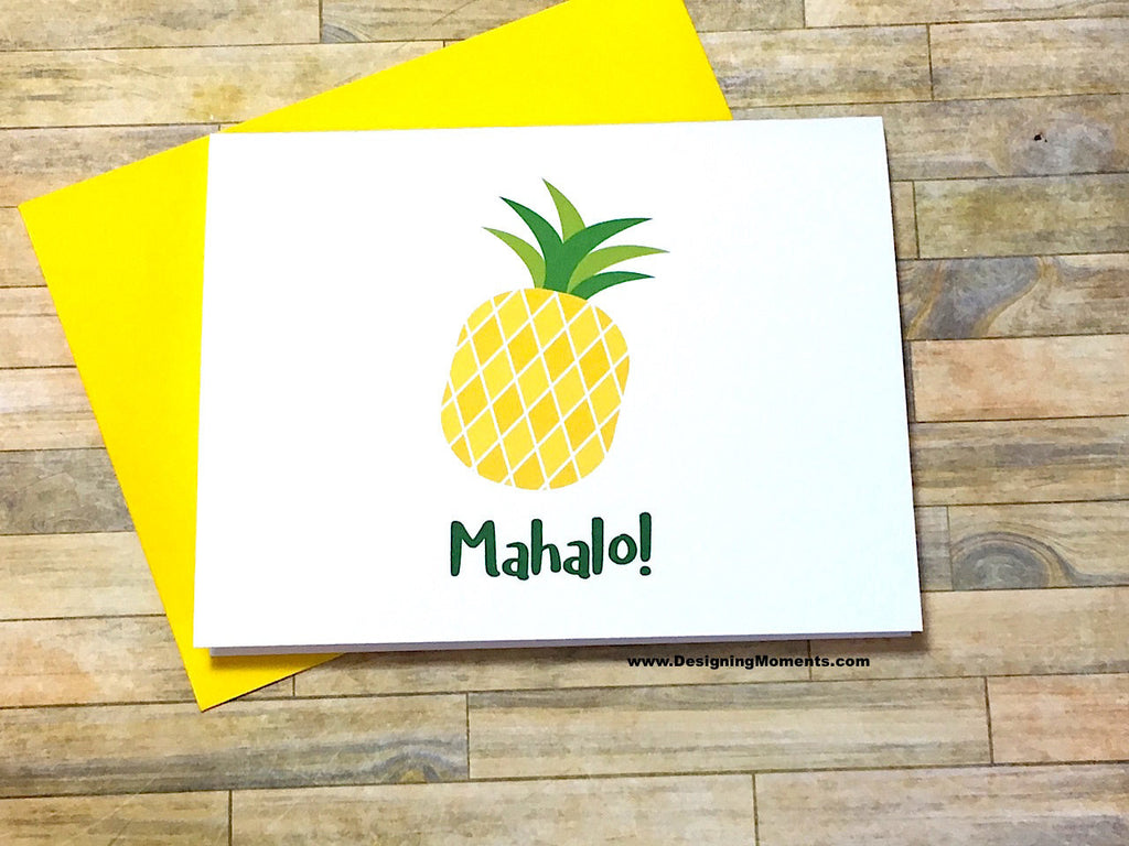 Mahalo! Pineapple Note Cards