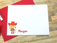 Cowgirl Personalized Flat Cards