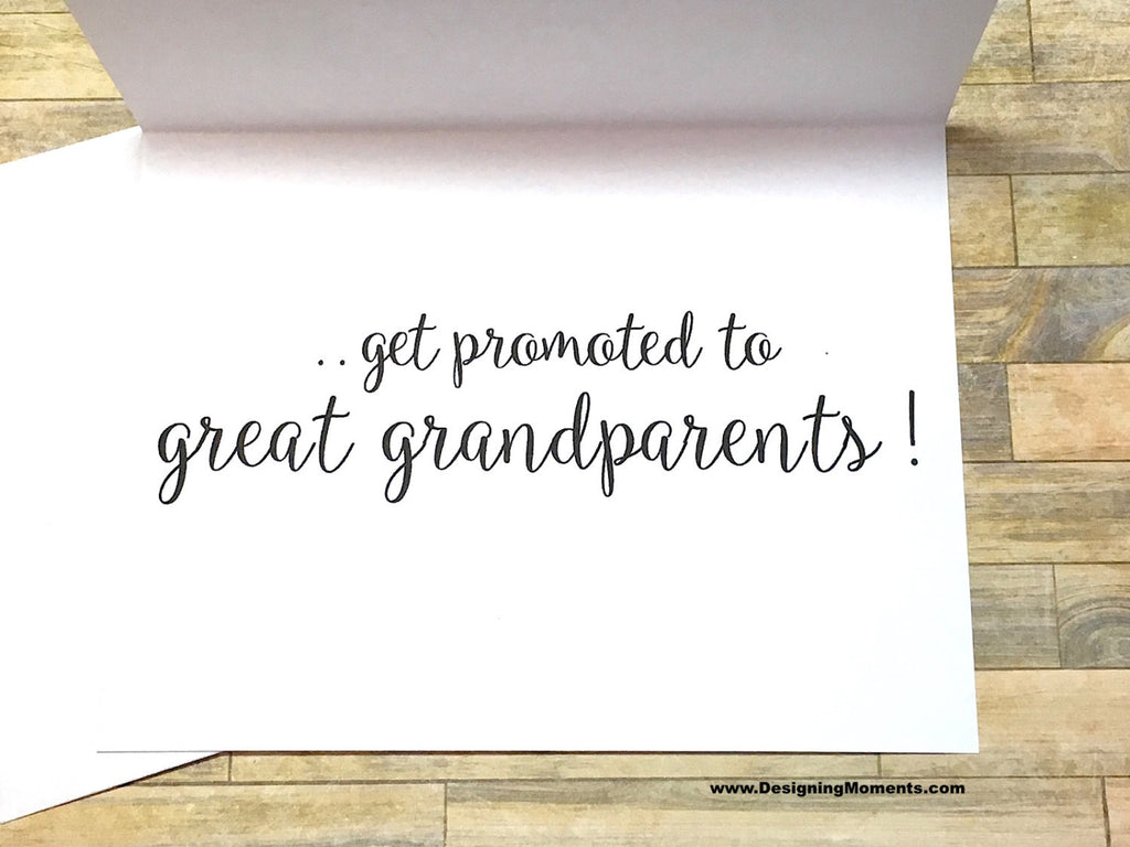 Succulent Best Grandparents Get Promoted to Great Grandparents Card