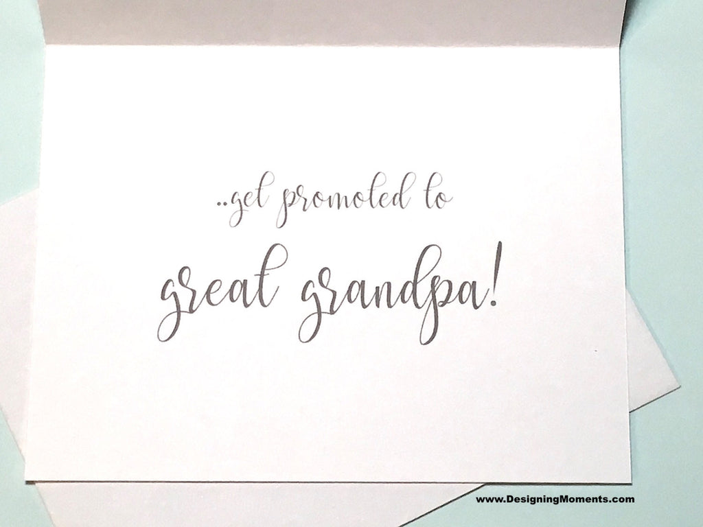 Navy Grandpas Get Promoted to Great Grandpa Pregnancy Reveal Card