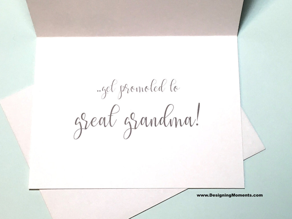 Navy the Best Grandmas Get Promoted to Great Grandma Card