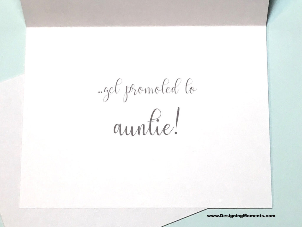 Navy Sisters Get Promoted to Auntie Baby Reveal Card