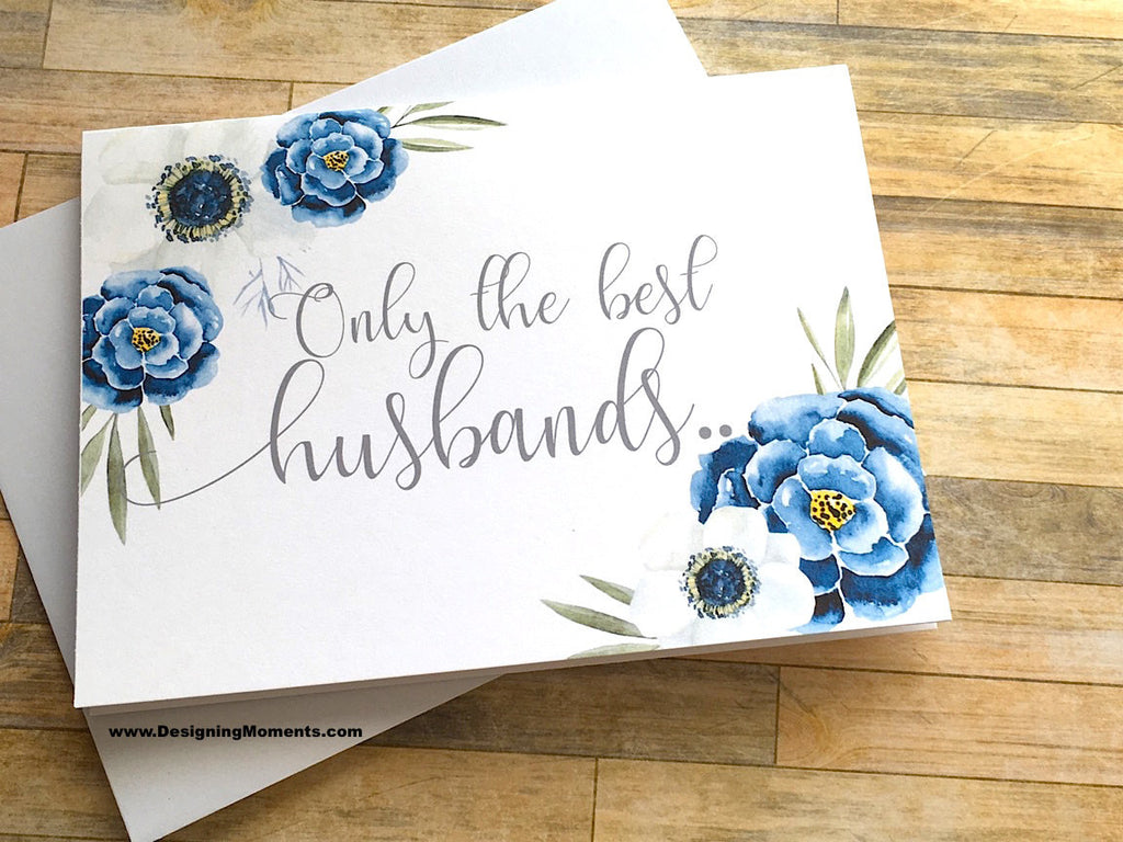 Navy Pregnancy Announcement Card for Husband