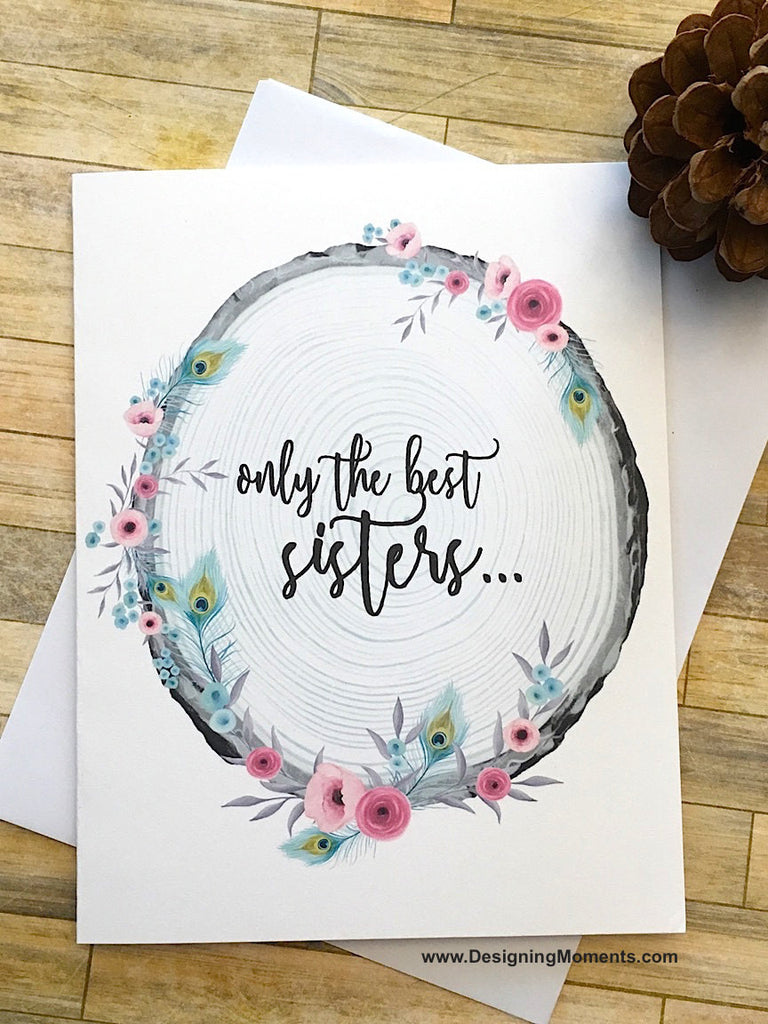 Rustic Only the Best Sisters Get Promoted to Auntie Pregnancy Announcement Card