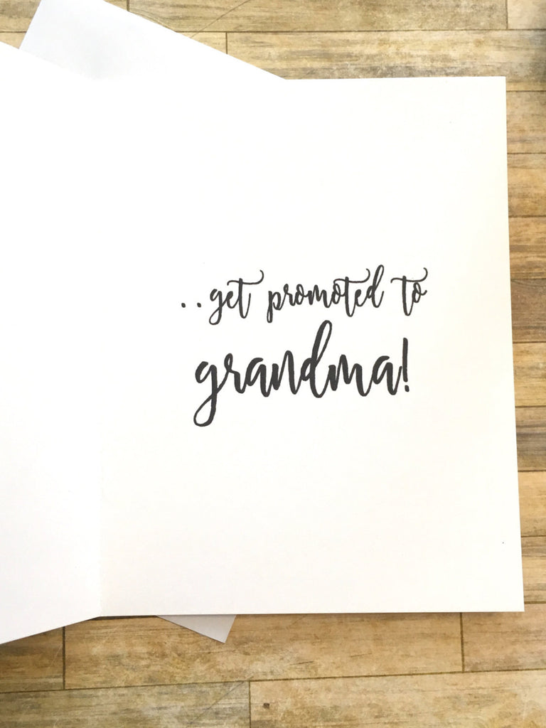 Pink Rustic Only the Best Moms Get Promoted to Grandma Card