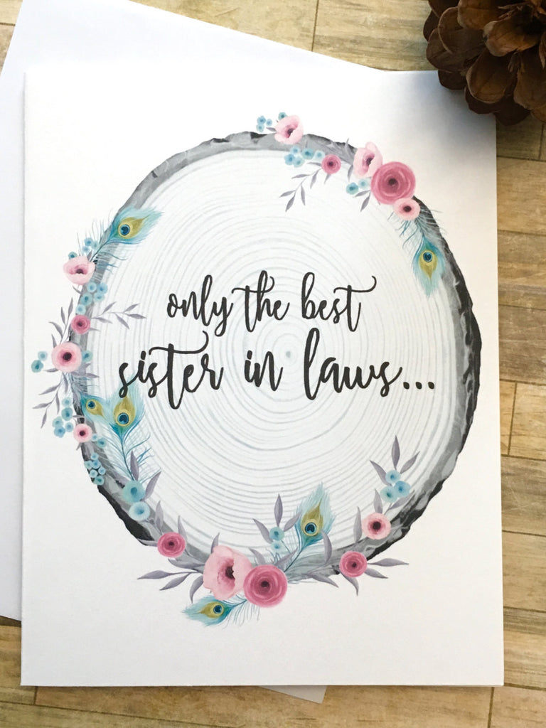 Sister in Law Baby Announcement Card
