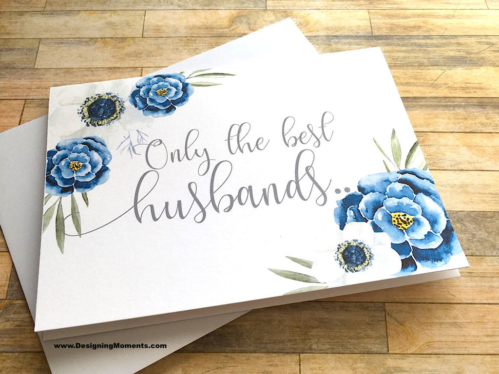 Navy Pregnancy Announcement Card for Husband