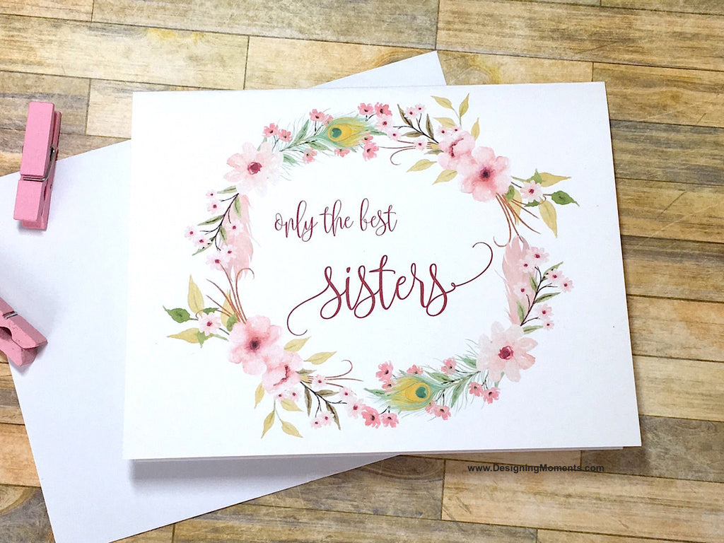 Boho Pink Only the Best Sisters Get Promoted to Auntie Card