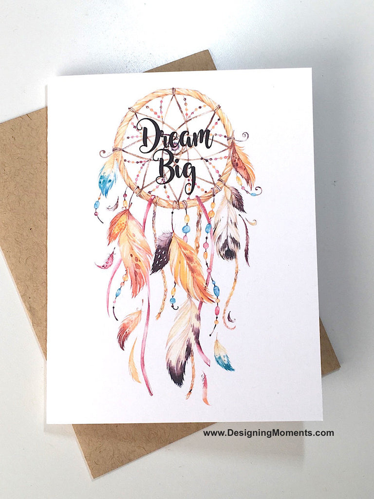 Dream Big Blank Dreamcatcher Note Card