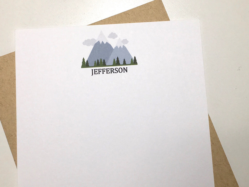 Mountain Scene Personalized Note Cards