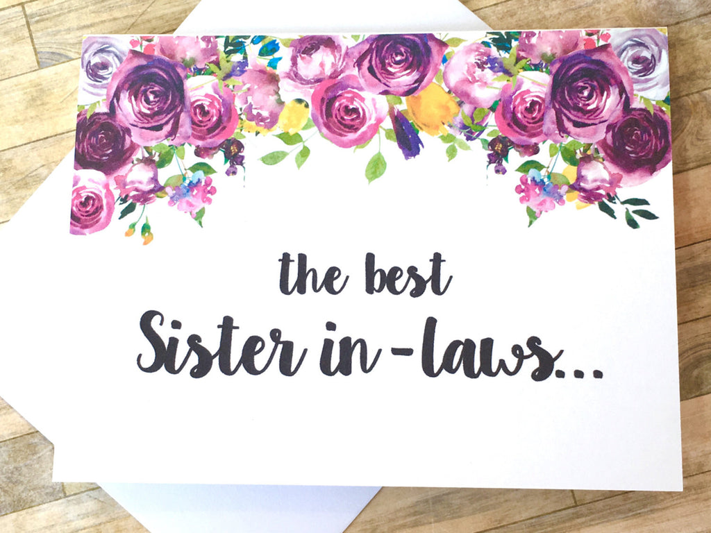 Sister in-Laws Get Promoted to Auntie Card Violet