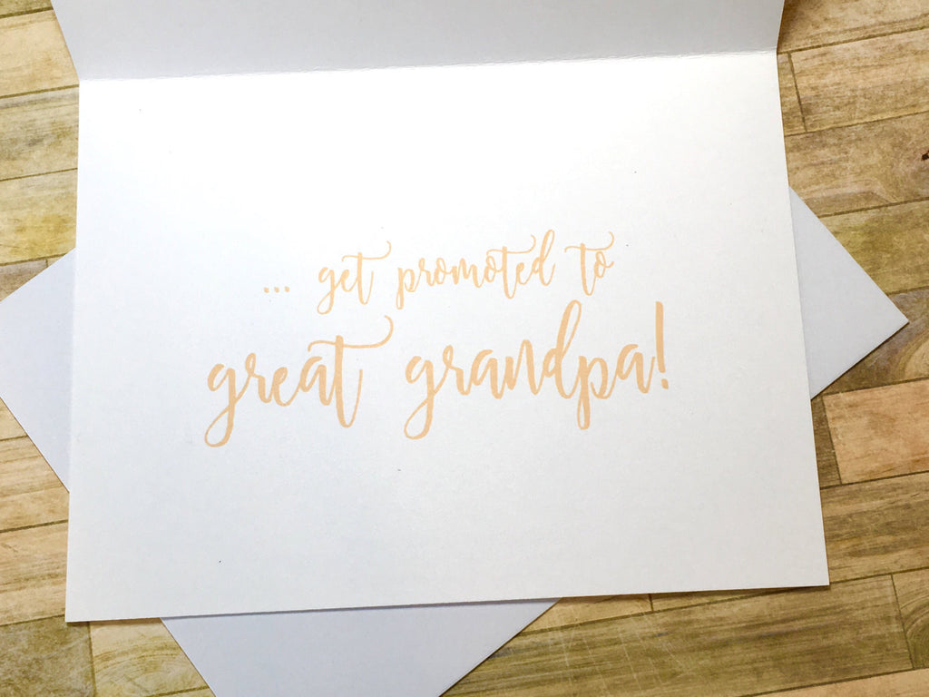 The Best Grandpas Get Promoted to Great Grandpa