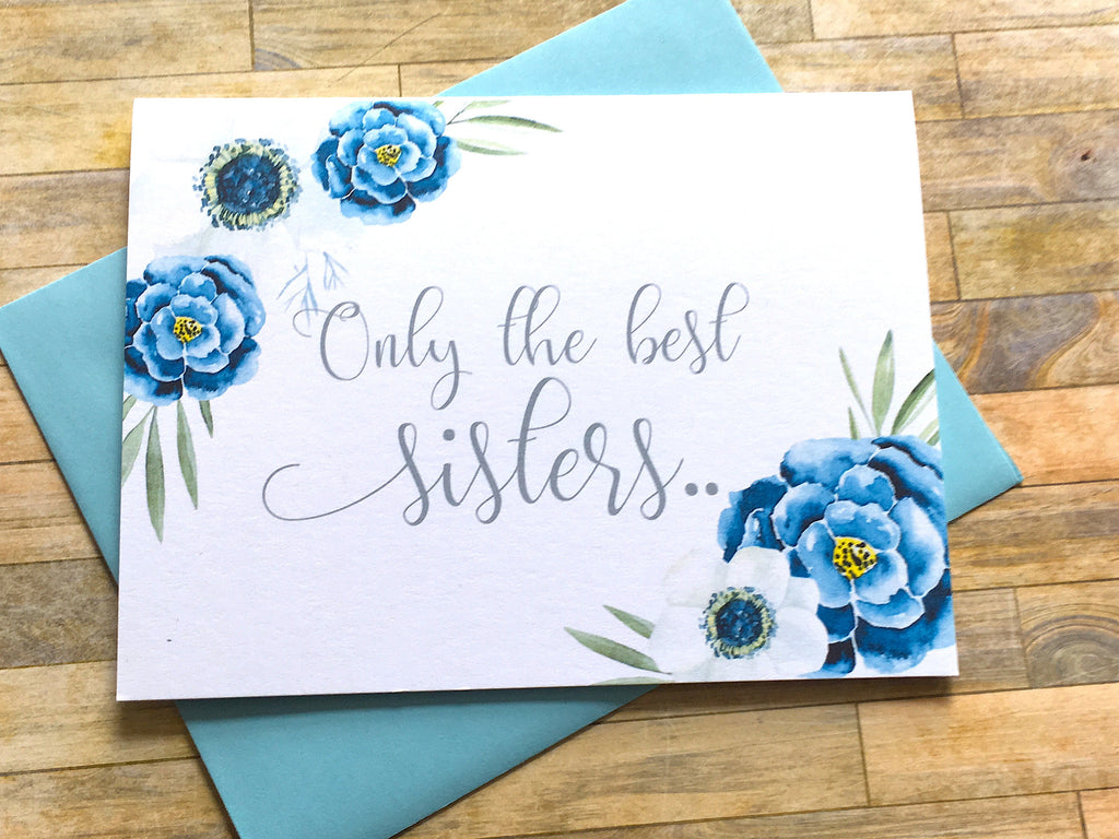 Navy Sisters Get Promoted to Auntie Baby Reveal Card