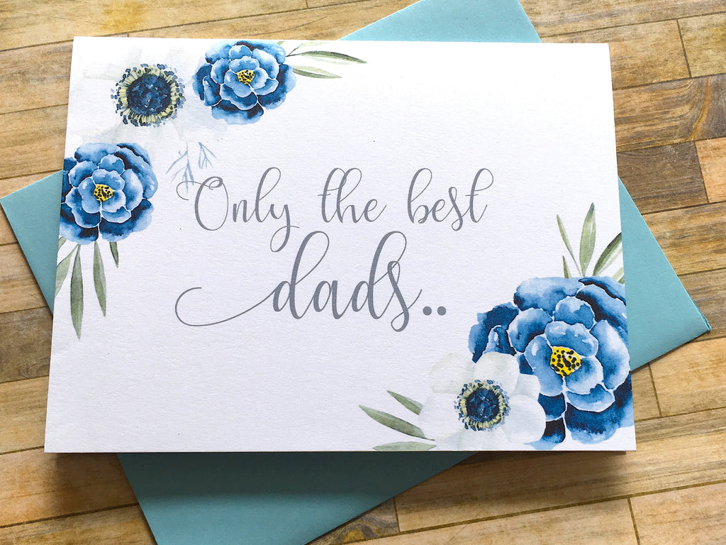 Navy and White Pregnancy Reveal Card for Dad