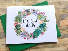 Succulent The Best Dads Get Promoted to Grandpa Card
