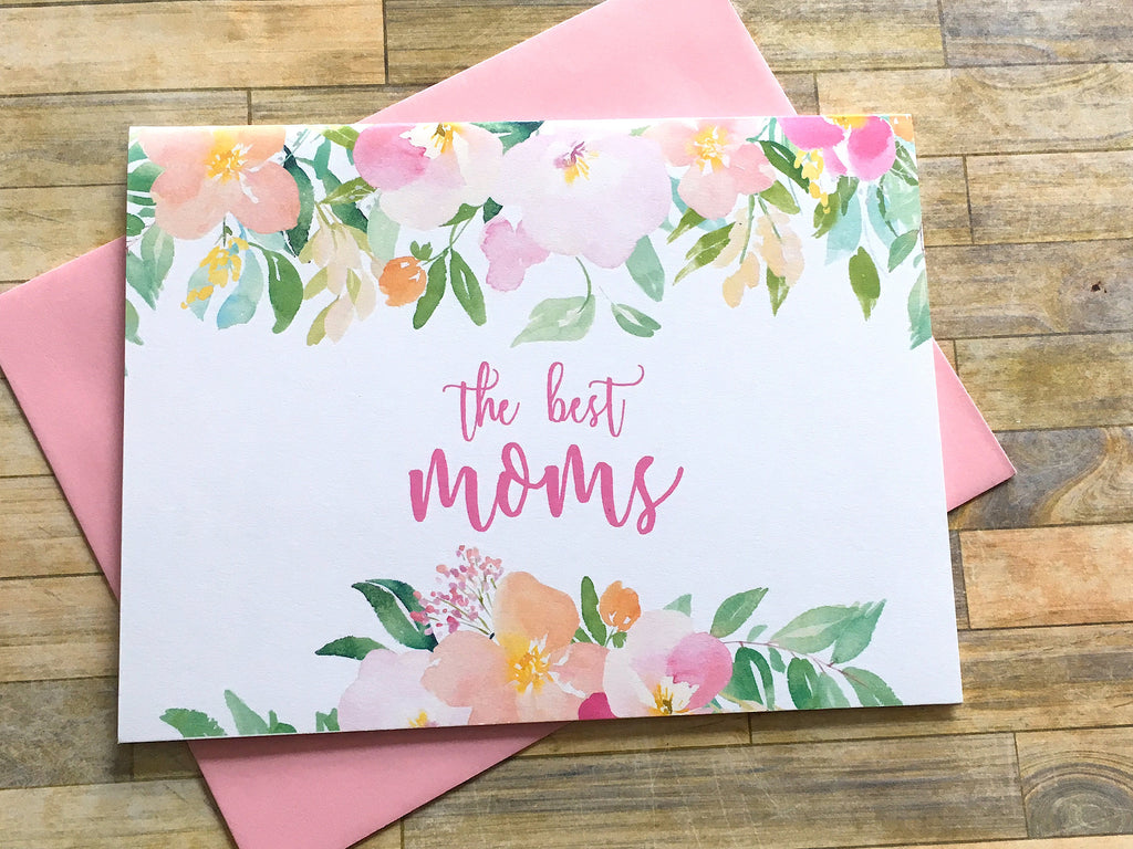 The Best Moms Get Promoted to Grandma Card Spring Florals