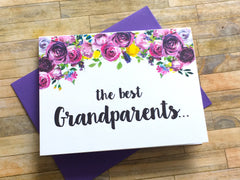 Grandparent Pregnancy Announcement Violets