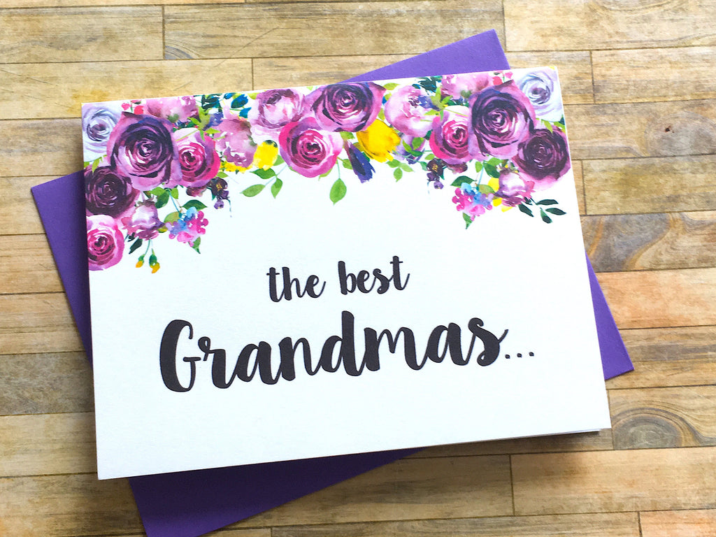 Grandmas Get Promoted to Great Grandma Card Violets