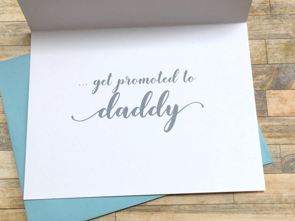 The Best Boyfriends Get Promoted to Daddy Card Pink and Grey