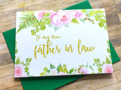 Father in Law Card on Wedding Day