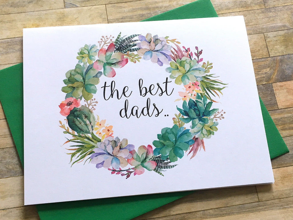 Succulent The Best Dads Get Promoted to Grandpa Card